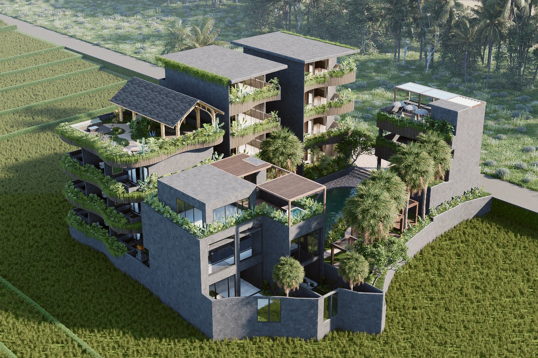Gesamtareal von Piece of Paradise in Seseh