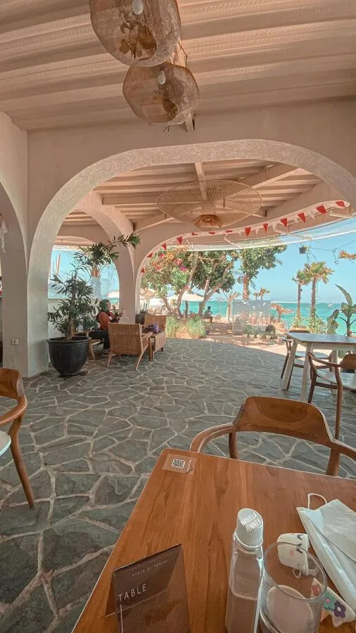 Gastronomie am Meer aus dem Sanur-Bildmaterial