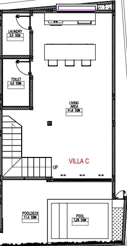 Grundriss Villa C – Erdgeschoss